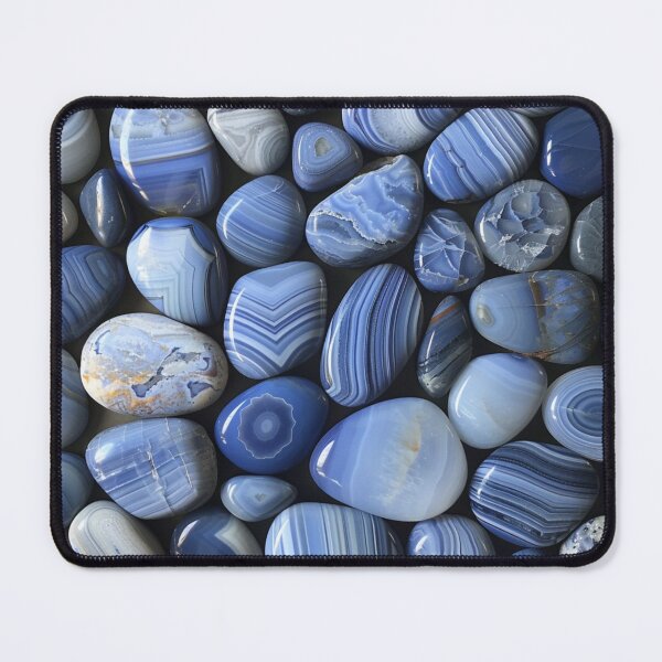 Item preview, Blue Lines Pebbles Pattern designed and sold by NicolasGlowArt.