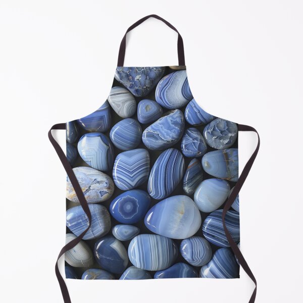 Item preview, Blue Lines Pebbles Pattern designed and sold by NicolasGlowArt.