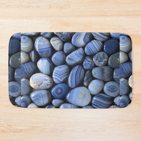 Item preview, Blue Lines Pebbles Pattern designed and sold by NicolasGlowArt.