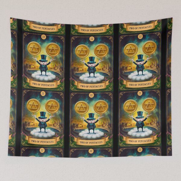 Item preview, Tarot Card - Two of Pentacles designed and sold by ZodiacWonders.
