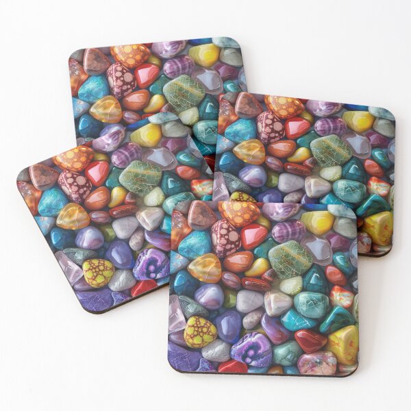 Item preview, Tiny Colorful Pebbles Pattern designed and sold by NicolasGlowArt.