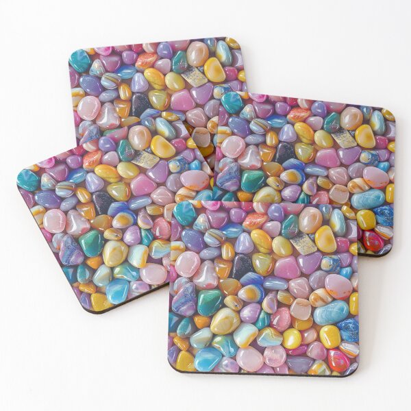 Item preview, Pebbles Colorful Shiny Pattern designed and sold by NicolasGlowArt.