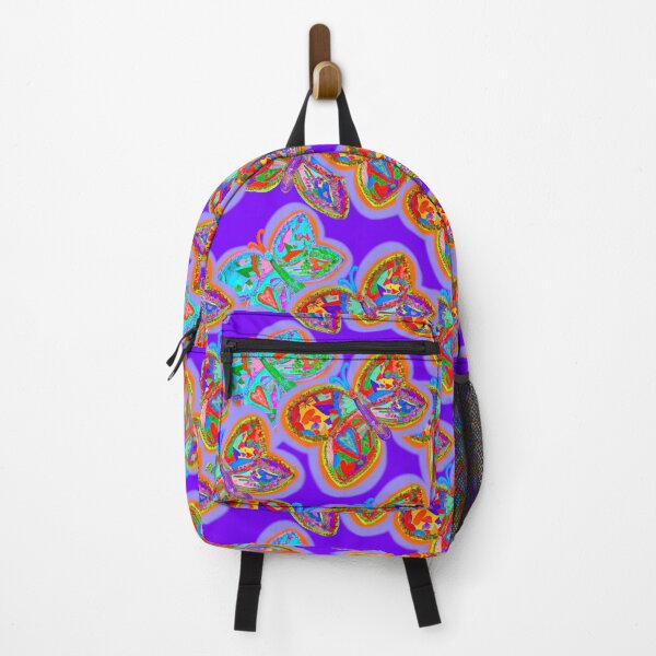 Item preview, Copy of HAND DRAWN COLORFUL BUTTERFLIES ON PURPLE BACKGROUND - REPEATING PATTERN / Butterflys in Flight designed and sold by Victoria Rose.