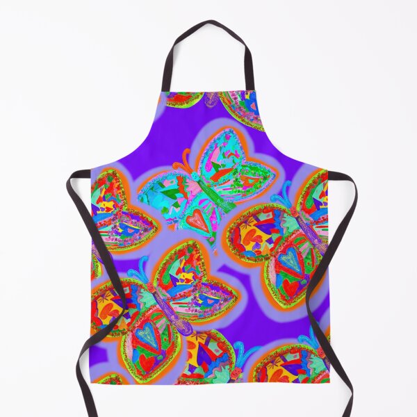 Item preview, Copy of HAND DRAWN COLORFUL BUTTERFLIES ON PURPLE  BACKGROUND - REPEATING PATTERN /  Butterflys in Flight designed and sold by Victoria Rose.