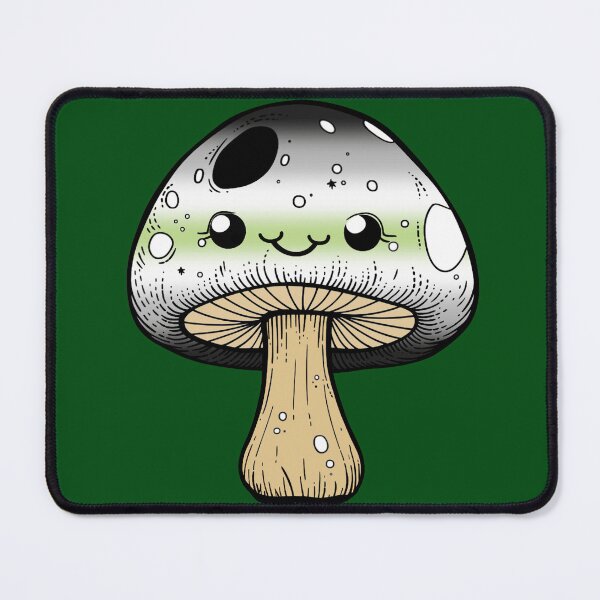 Item preview, Cute Agender Pride Flag Mushroom, Kawaii Agender Mushroom Design designed and sold by Travelslightly.