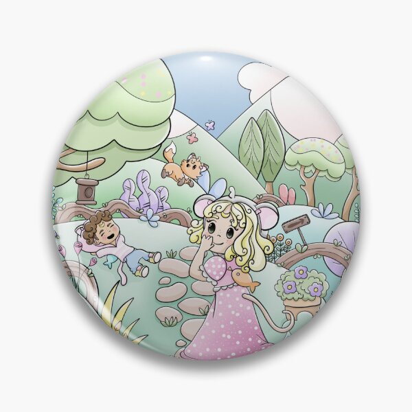 Hello April! Landscape in flowers, animals and chibis Pin