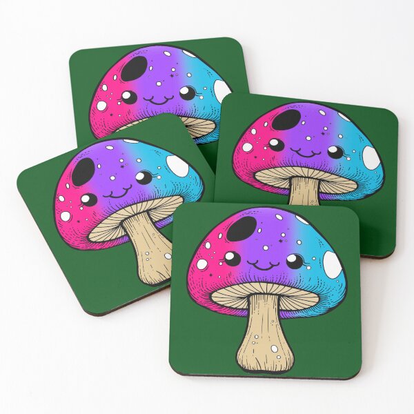 Item preview, Cute Androgynous Pride Flag Mushroom, Kawaii Androgynous Mushroom Design designed and sold by Travelslightly.