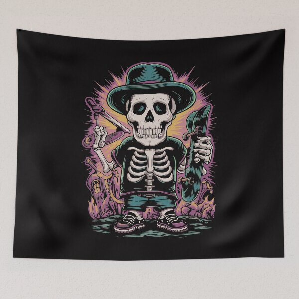 Item preview, Skull skateboarding(Back) designed and sold by gittuska11.