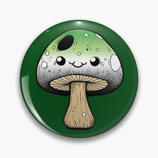Item preview, Cute Aromantic Pride Flag Mushroom, Kawaii Aromantic Mushroom Design designed and sold by Travelslightly.