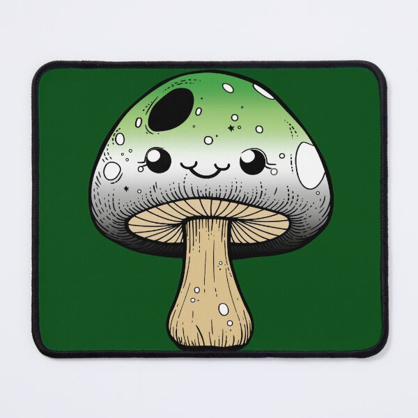 Item preview, Cute Aromantic Pride Flag Mushroom, Kawaii Aromantic Mushroom Design designed and sold by Travelslightly.