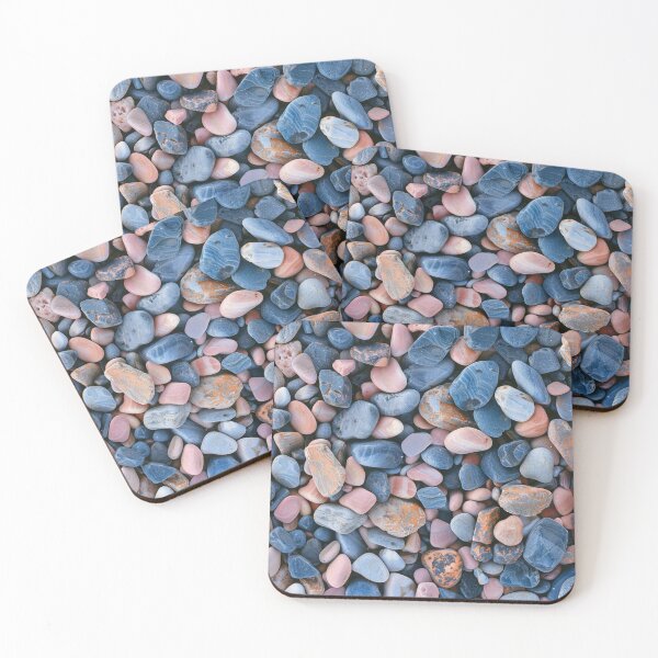 Item preview, Pink and Blue Pebbles designed and sold by NicolasGlowArt.