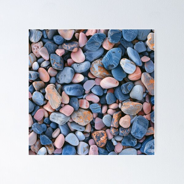 Item preview, Pink and Blue Pebbles designed and sold by NicolasGlowArt.
