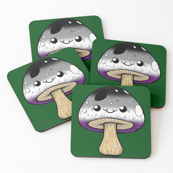 Item preview, Cute Asexual Pride Flag Mushroom, Kawaii Ace Mushroom Design designed and sold by Travelslightly.