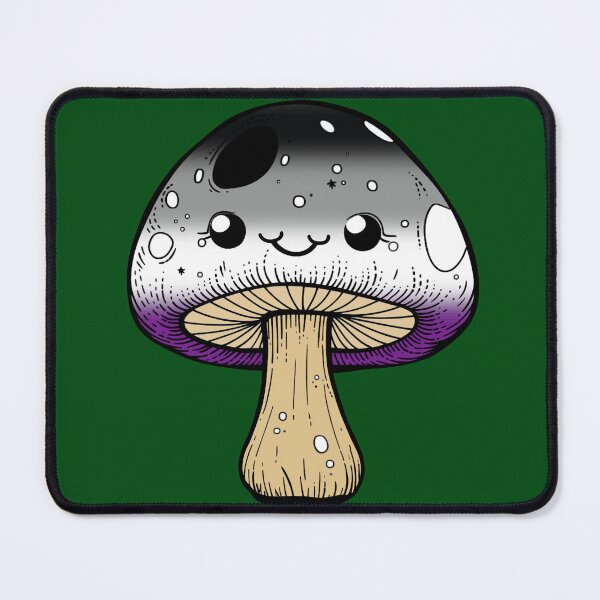 Item preview, Cute Asexual Pride Flag Mushroom, Kawaii Ace Mushroom Design designed and sold by Travelslightly.