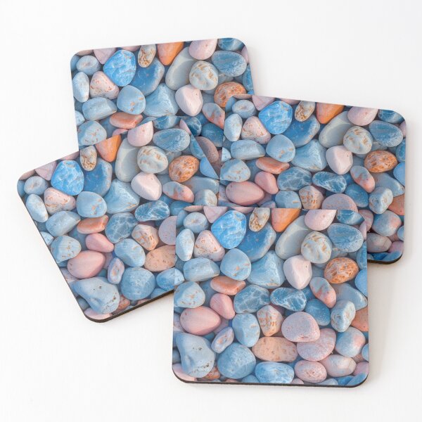 Item preview, Pastel Pink and Blue Pebbles designed and sold by NicolasGlowArt.