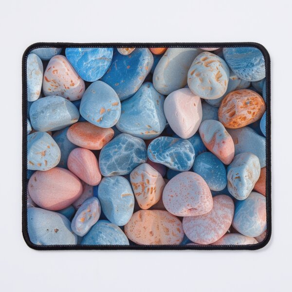 Item preview, Pastel Pink and Blue Pebbles designed and sold by NicolasGlowArt.