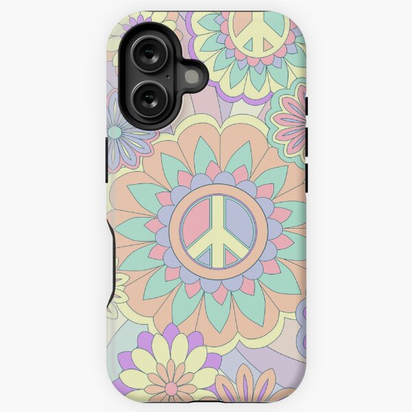 Aperçu de l'œuvre Hippie des années 60, jolis pastels, Flower Power créée et vendue par ArtformDesigns.