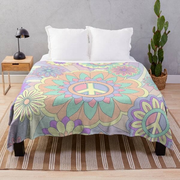 Item preview, Sixties Hippy Pretty Pastels Flower Power designed and sold by ArtformDesigns.