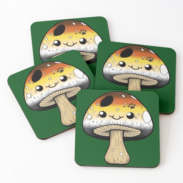Item preview, Cute Gay Bear Pride Flag Mushroom, Kawaii Bear Mushroom Design designed and sold by Travelslightly.