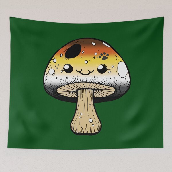 Item preview, Cute Gay Bear Pride Flag Mushroom, Kawaii Bear Mushroom Design designed and sold by Travelslightly.