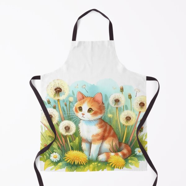 Item preview, Red Cat in Garden Dandelion Lovers Gardener Flowers Daisy Typical Cat Plants designed and sold by Cr320.