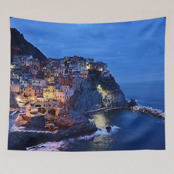 Item preview, Cinque Terre Italy Sunset Ocean Cliffs designed and sold by TravelDream.