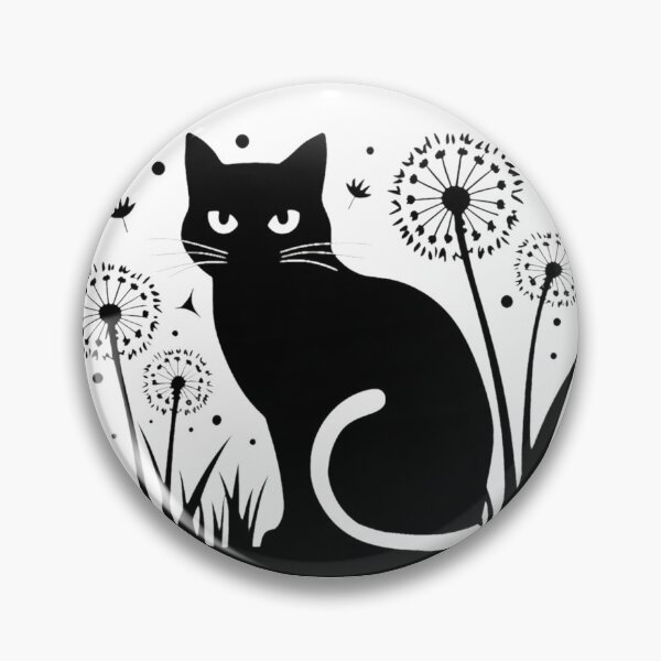 Item preview, Black Cat in Garden Dandelion Lovers Puffy Flowers Gardener Plants Silly Typical Cat designed and sold by Cr320.