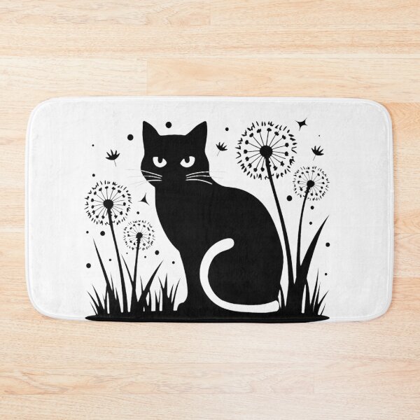 Item preview, Black Cat in Garden Dandelion Lovers Puffy Flowers Gardener Plants Silly Typical Cat designed and sold by Cr320.