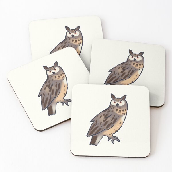 Item preview, great horned owl art designed and sold by Mayarart.