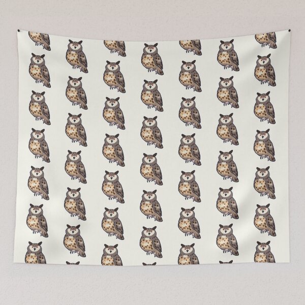 Item preview, great horned owl illustration  designed and sold by Mayarart.