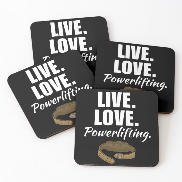 Artikelvorschau, Lebe, liebe, Powerlifting. Lustiges Powerlifter- oder Strongman-Krafttrainingszitat oder -spruch entworfen und verkauft von NBSStore.