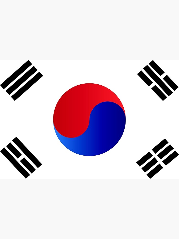 " Basic South Korea Flag" Art Print by PRODUCTPICS Redbubble