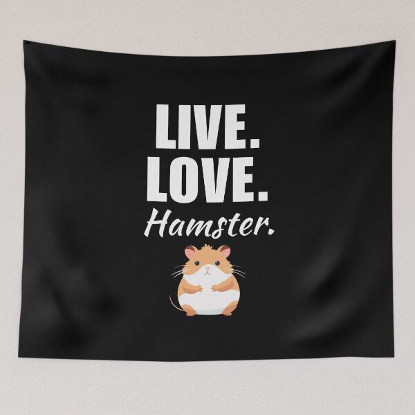 Item preview, Live, love, hamster. Funny hamster mom saying or quote for hamster dad designed and sold by NBSStore.