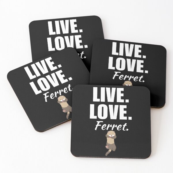 Item preview, Live, love, ferret. Funny ferret pet mom or dad quotes or sayings for cute ferret lady designed and sold by NBSStore.