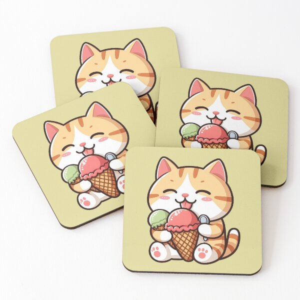 Item preview, Joyful Cat with Ice Cream - Sweet designed and sold by Shtex.