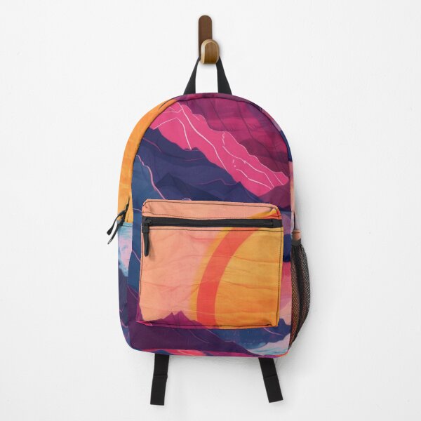 Item preview, Beautiful giant sun sunset over purple mountains designed and sold by PrettyPinkSkies.