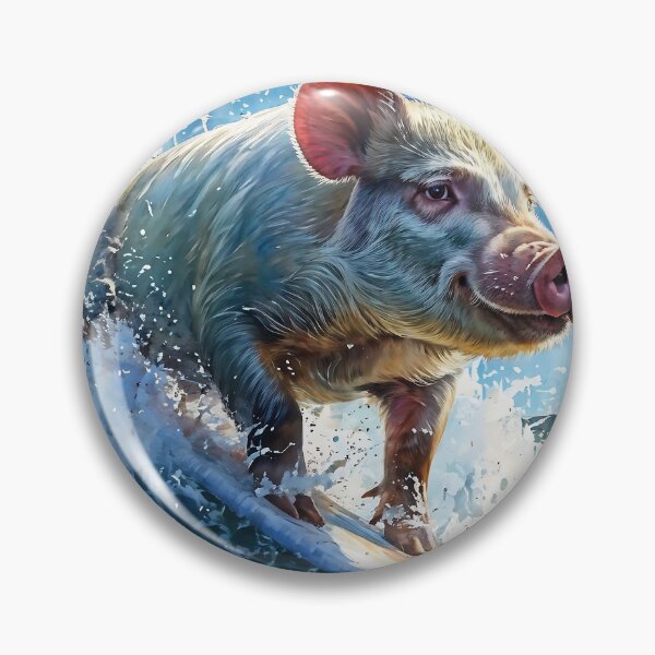 Item preview, Pig surfing designed and sold by Jambonfromage.