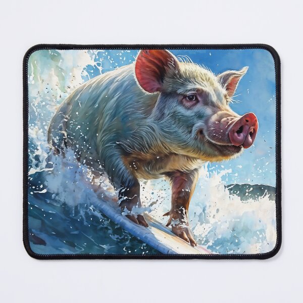 Item preview, Pig surfing designed and sold by Jambonfromage.