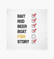 Bait Rod Beer Boat Fish Story Scarf