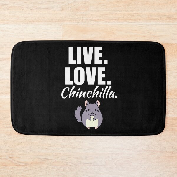 Item preview, Live, love, chinchilla. Funny chinchilla pet owner quote or saying for grey chinchilla dad or mom designed and sold by NBSStore.