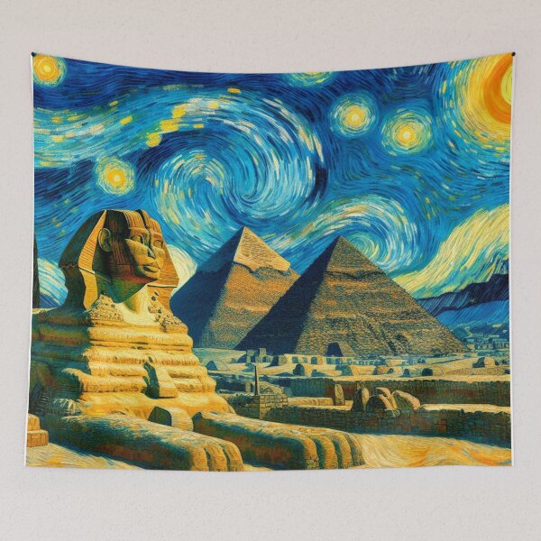 Artikelvorschau, Sternennacht Pyramiden Sphinx Ägypten entworfen und verkauft von Esskay Designs.