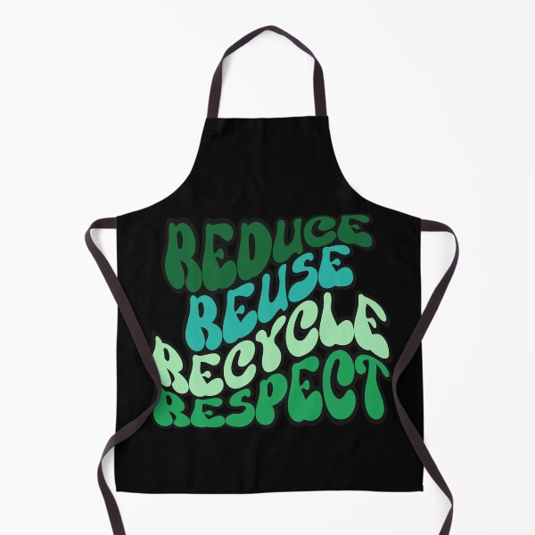 Item preview, REDUCE REUSE RECYCLE RESPECT Earth Day save the planet retro wavy text design designed and sold by Jt41.