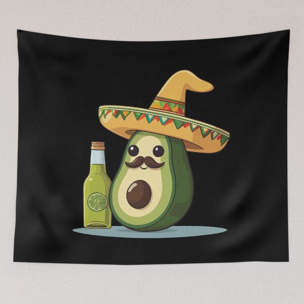 Item preview, Avocado With Sombrero Mexican Cinco De Mayo designed and sold by LuminOrb.