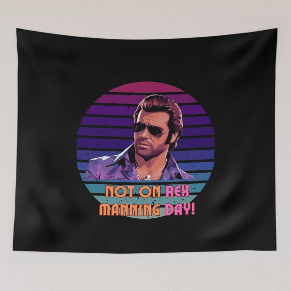 Item preview, Not On Rex Manning Day Retro Style Black Background  designed and sold by CindyStokes.