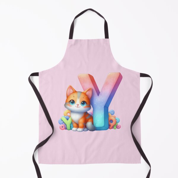 Item preview, Cute Cat Rainbow Letter Y designed and sold by NettiesWallArt.
