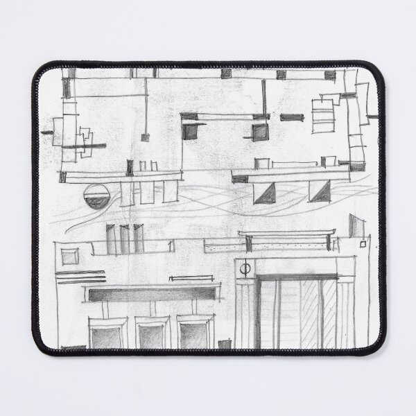 Item preview, house abstract and garden designed and sold by Tereza Pilar Art.