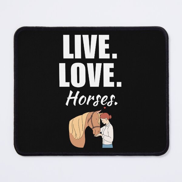 Item preview, Live, love, horses. Horse owner or breeder saying or quote for crazy horse lady or farmer designed and sold by NBSStore.
