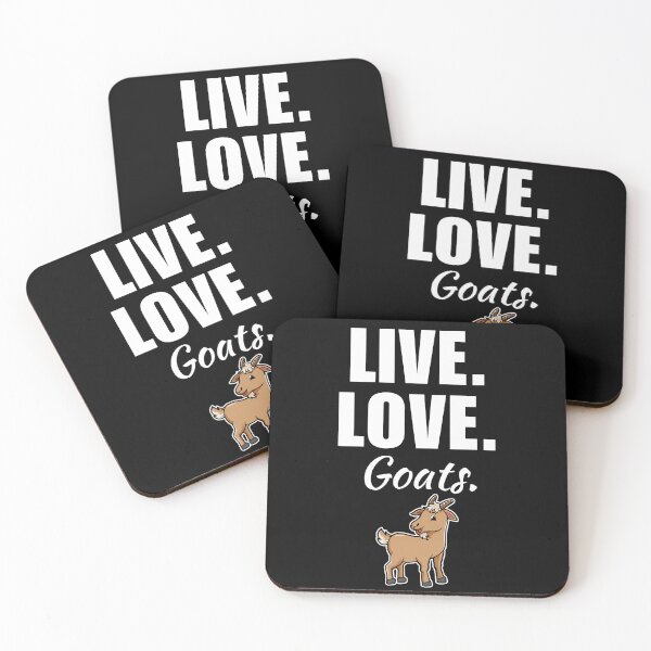 Item preview, Live, love, goats. Funny goat pet owner saying or quote for goat mom or dad designed and sold by NBSStore.