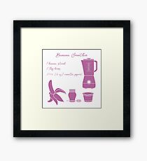 Banana smoothie. Healthy eating habits. Framed Print