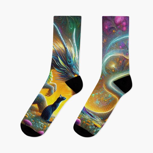Item preview, Interstellar Magic - The Cosmic Dance of Witch and Dragon designed and sold by leyfinder.